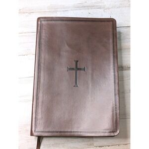 KJV Bible Holman Large Print Red Letter Leather Touch Cover Cross 2019